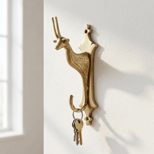 AK Brass Deer Design Brass Wall <b>Hook</b> Antique Brass Finish Metal <b>Decorative</b> <b>Coat</b> Hanger Hotel Room <b>Hook</b> Home Decor - Product Image 2