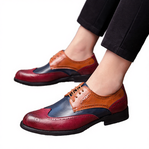 Chaussures habillées Oxford à boucle moine pour homme, en cuir véritable de haute qualité, style de mariage, mode de luxe, pour affaires, très vendues - Product Image 4