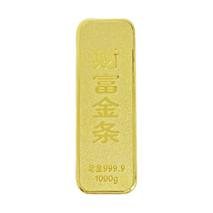 하이 퀄리티 주문 제작 1000g 골드 도금 금괴 바 인기있는 기념 금속 주조 - Product Image 1