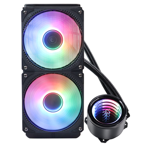 Radiateur de refroidissement liquide intégré RGB 240 mm, refroidisseur de processeur efficace pour PC de jeu avec dissipateur thermique en plastique - Product Image 1