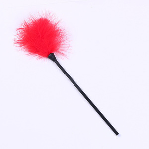 Varita de plumas suaves rosas para parejas, accesorio sensorial lúdico para provocar, juego de rol de bondage suave, accesorio para juegos previos en el dormitorio, venta al por mayor - Product Image 3