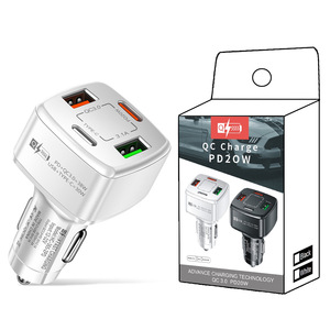 ที่ชาร์จในรถยนต์คุณภาพสูง QC 3.0 ชาร์จเร็ว 2 พอร์ต USB 2 พอร์ต Type C สำหรับโทรศัพท์มือถือทุกชนิด อุปกรณ์เสริมในรถยนต์ - Product Image 5