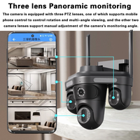 Caméra de sécurité extérieure sans fil FFvideo 4/5 objectifs 16/20MP, zoom 10x, 360 degrés, vision nocturne, audio bidirectionnel, Cloud IPC, écran 3,5 pouces