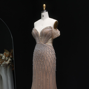 Sharon Said SS003 Atember aubende schulter freie rosa Perlen Schatz Meerjungfrau Abendkleid Luxus Dubai Hochzeit <span class=keywords><strong>Prom</strong></span> Party - Product Image 6
