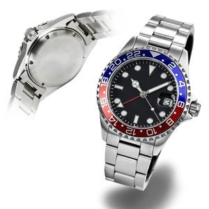 Diseñar su propio cristal de zafiro super dial luminoso de banda de acero inoxidable bisel diver reloj para hombre - Product Image 1
