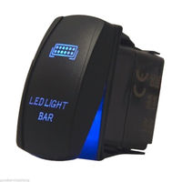 Interrupteur à bascule double pour feux avant, 12V 20A 5 broches, LED, qualité marine, pour tableau de bord de bateau et yacht