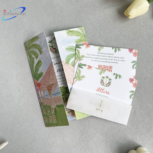 Eleganti Inviti di Nozze Personalizzati a Tre Pieghe con Buste e Biglietti Coordinati - Product Image 1