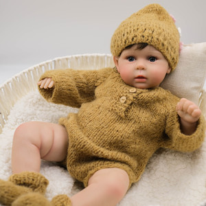 Muñeca Reborn Realista <span class=keywords><strong>de</strong></span> 50 cm (20'') con Cuerpo <span class=keywords><strong>de</strong></span> Silicona y Vinilo, Piel Pintada en 3D, Muñecas Bebé Reborn Realistas para Niñas - Product Image 5