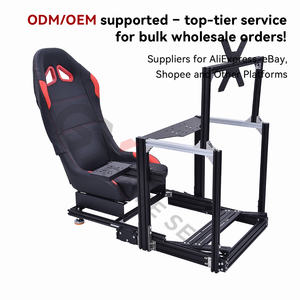 GY075 Matériau en acier haute résistance encadré noir Sim Race Cockpit <span class=keywords><strong>Simulateur</strong></span> <span class=keywords><strong>de</strong></span> <span class=keywords><strong>conduite</strong></span> Volant <span class=keywords><strong>de</strong></span> course Chaise <span class=keywords><strong>de</strong></span> jeu pour <span class=keywords><strong>Xbox</strong></span> 360 - Product Image 4