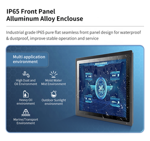 PC industriel tout-en-un sans ventilateur 10.1 10.4 12 15 Win7 Linux J1900 I3 I5 <span class=keywords><strong>I7</strong></span>, écran tactile industriel étanche IP65 intégré - Product Image 5