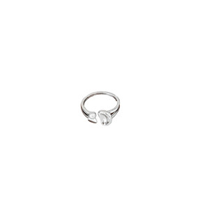 Silver Ruitai S925 Sterling Silver Pearl <b>Ring</b> For Women Geometric Design <b>Open</b> Index Finger Minimalist Style Everyday Wear - Product Image 5