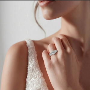 Bague de Fiançailles et de Mariage Classique en Or Blanc Massif 18 carats avec Diamant Véritable Semi-Montée pour Femme - Vente en Gros Chine - Product Image 2