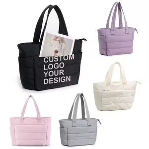 Winter Autumn Best Selling Fluffy Soft Cotton Padded Quilted Crossbody <strong>Bag</strong> Women <strong>Puffy</strong> Handbag Puffer Tote <strong>Bag</strong> for Ladies - Product Image 2
