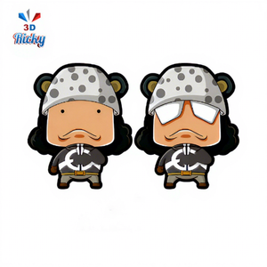 Ricky série aventure nautique décalcomanies en plastique PET <span class=keywords><strong>Voyage</strong></span> 3D autocollants gonflés avec Jolly Roger Designs chapeau de paille de Style dessin animé - Product Image 1