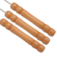 Ensemble de 10 ustensiles de barbecue d'extérieur en acier inoxydable avec manche en bois anti-brûlure et poignée antidérapante en forme de gourde