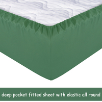 Ensemble de draps d'hôtel 4 pièces en microfibre literie de lit complète brodée avec motif solide de remplissage en polyester