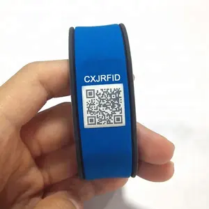 Factory Price Mifare Classic 4k Band Dual Colors Nfc Silicone Rfid Wristband Bracelet Gym Wristband For Swimming Pool