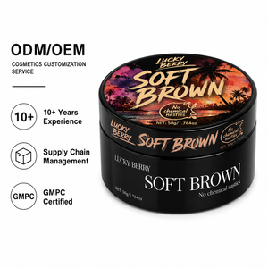 Crema Aceleradora del <span class=keywords><strong>Bronceado</strong></span>, Natural, Orgánica, a Base de Hierbas, con Fragancia a Coco, para Cuerpo y <span class=keywords><strong>Piernas</strong></span>, Bronce Oscuro, para Mujeres, Marca Privada OEM - Product Image 1