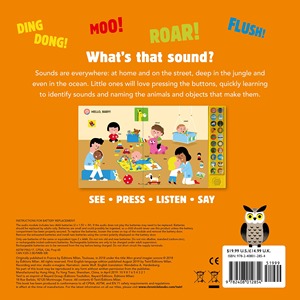 Sách âm thanh học tập cho bé có thể lập trình, có nhạc, nói chuyện, âm thanh xe cộ, làm bằng bìa cứng, dùng pin 3*AAA, có thể ghi âm - Product Image 2