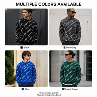 Suéter de punto jacquard para hombre, jersey de algodón con cuello redondo, estilo urbano, holgado, informal, para invierno