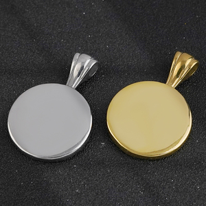 Hip Hop personalidad Da Vinci proporción humana Vitruvius colgar collar de acero inoxidable joyería colgante chapado en oro - Product Image 4