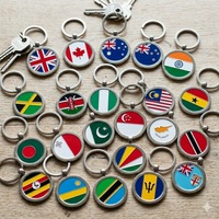 Sojagy 2026 Vente Chaude Porte-clés en Alliage de Zinc Émail Souple 3D avec Drapeau Personnalisé pour Articles Cadeaux Souvenirs Nationaux