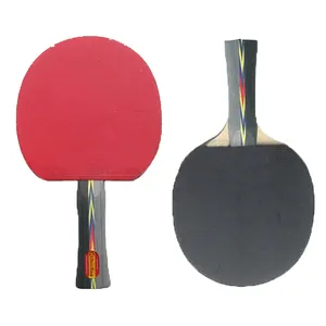 Raquete de pingue-pongue profissional, raquete de tênis de mesa para treinamento de madeira com 5 estrelas, venda imperdível