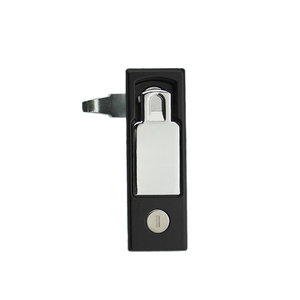 Cerradura de manija oscilante al Ras para gabinete de puerta Industrial de aleación de Zinc, trinquete ajustable, acabado pintado en negro para Industrial - Product Image 2