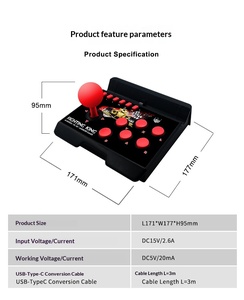 Joystick Arcade Personalizado de Alta Calidad, Controlador de Juegos Multiplataforma <span class=keywords><strong>4</strong></span> en 1 con Funciones, Venta al Por Mayor - Product Image 6