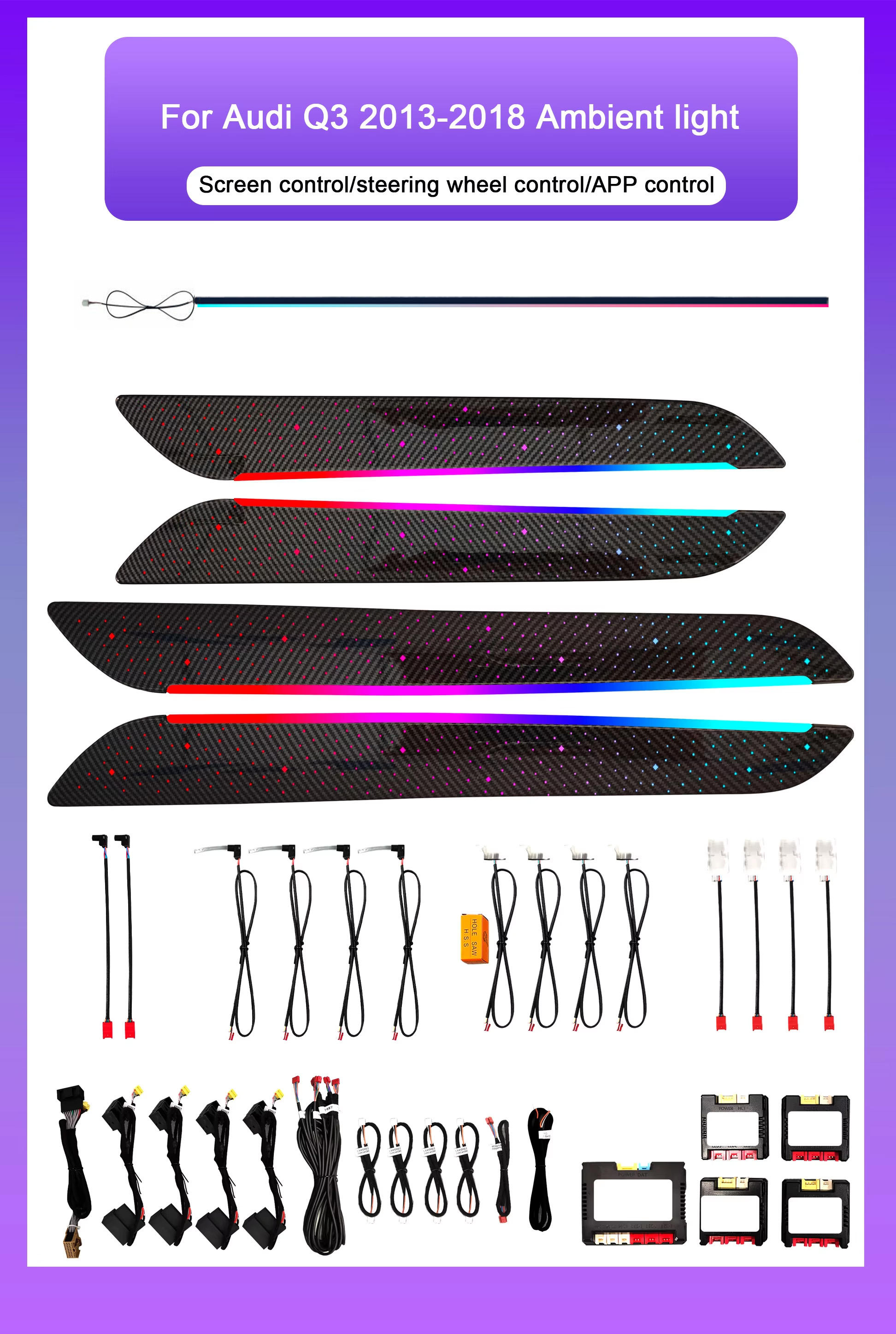 Bande lumineuse LED pour tableau de bord RHD