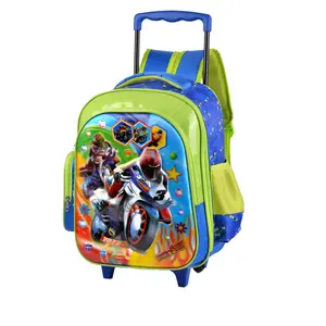 2024 último diseño 5D Cartoon Trolley bolsa de equipaje para niños gran oferta Material de PVC con ruedas y características USB para uso escolar