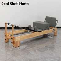 Reformer de Pilates en bois certifié CE, portable, pour la maison et le fitness commercial, avec couleur et logo personnalisables