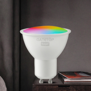 Projecteur intelligent RGBW certifié CE avec Wi-Fi et commande vocale 6W AC85-265V LED <span class=keywords><strong>GU10</strong></span> dimmable en plastique Garantie 2 ans 9W - Product Image 3