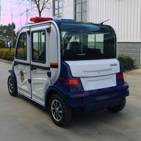 Voiture électrique mini personnalisée à batterie lithium pour trajets courts, patrouille communautaire, suspension McPherson, lumineuse