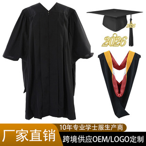 Robe de Cérémonie de Remise des Diplômes Style Américain Jing Zherui, Ensemble 3 Pièces avec Drapés, Châles et Colliers pour Baccalauréat et Master, Été 2026 - Product Image 5