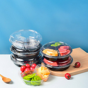 Venta al por mayor plato rejilla fruta cortada ensalada caja de embalaje plástico transparente desechable redondo fresa fruta fresca caja de Blíster - Product Image 6