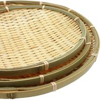 Plateau de service tissé à la main en osier traditionnel Offre Spéciale panier en rotin de bambou