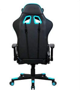 Silla Gamer en Oferta, Silla de Juego Ergonómica <span class=keywords><strong>para</strong></span> Oficina y Computadora con Reposapiés, Color Azul Polonia - Product Image 4