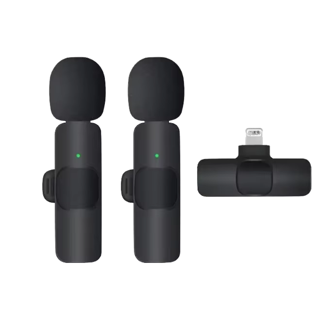 K9 Dynamic Omni-directional Wireless Lavalier Microphone Clip Portable Audio Video Recording iPhone Android Mobile Phone Live
