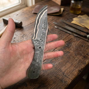 Cuchillo de Caza de Acero Damasco Forjado a Mano de Grado Industrial de la Mejor Calidad, Hoja Fija Tipo Drop Point, Personalizable, OEM - Product Image 3
