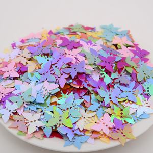 Factory Direct Supply Small PVC Butterfly <b>Sequins</b> Toys in Stock Stationery Bags Slime Crystal Mud Filling Beads for Garments - Product Image 1