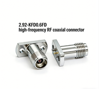 Connecteur coaxial RF 2.92-KFD0.6FD 50 ohms DC-40 GHz, installation à bride 2 trous, fiche femelle en acier inoxydable, aiguille de précision