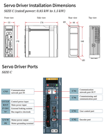 Moteur servo AC monophasé 220 VCA 17 bits 3000 tr/min 1 kW étanche certifié CE avec variateur de vitesse EtherCAT