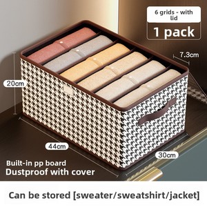 Boîte de rangement pliable pour pantalons, pulls et jeans, grande capacité, multi-niveaux, pour dortoir - Product Image 3