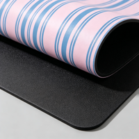 Tapete de Yoga de Caucho Natural de 5 mm, Tapete de Fitness Antideslizante, Ecológico y Duradero de Alta Calidad para Gimnasio en Casa, Yoga, Pilates y Ejercicio