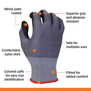 Gants de travail en nylon et spandex tricotés sans couture avec mousse de nitrile, personnalisables pour l'agriculture et la construction, vente en gros - Product Image 2