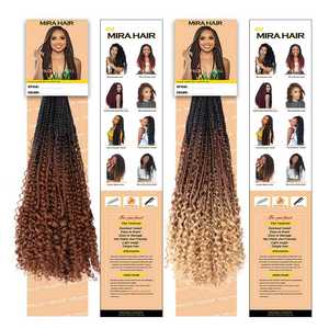 Venta al por mayor y al por menor Crochet trenzas extensiones de cabello Crochet Box trenzas Twist, Micro 3 hebras de cabello trenzado sintético para mujeres - Product Image 3