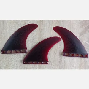 Waterplay Surfing Fiberglass Dual Tab Surfboard Fins Wine Red Single Tab Surf Fins AM1 AM2 G3 G5 G7 Carbon Thruster Tri Fin Set