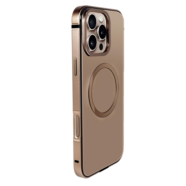 High Quality Aluminum Metal Magnetic Cell Phone Case for iPhone 15 16 Pro Max Bumper Frame Shockproof Protective Back Cover