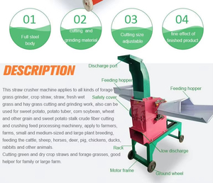 <span class=keywords><strong>Weiwei</strong></span> 220V nueva agricultura trituradora multiusos cortador de paja trituradora de hierba molinillo de maíz uso doméstico máquinas de alimentación de animales y plantas - Product Image 3